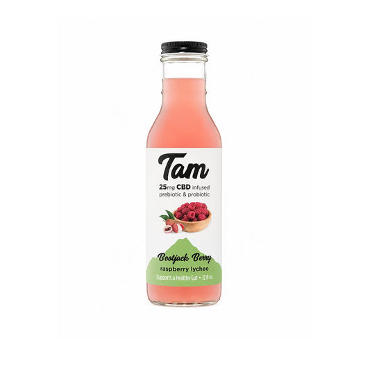 TAM BOOTJACK BERRY RASPBERRY LYCHEE CBD INFUSED PRE AND PRO BIOTIC 12oz