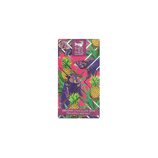 THEO & PHILO 65% DARK CHOCOLATE WITH PINEAPPLE AND SALT 45g