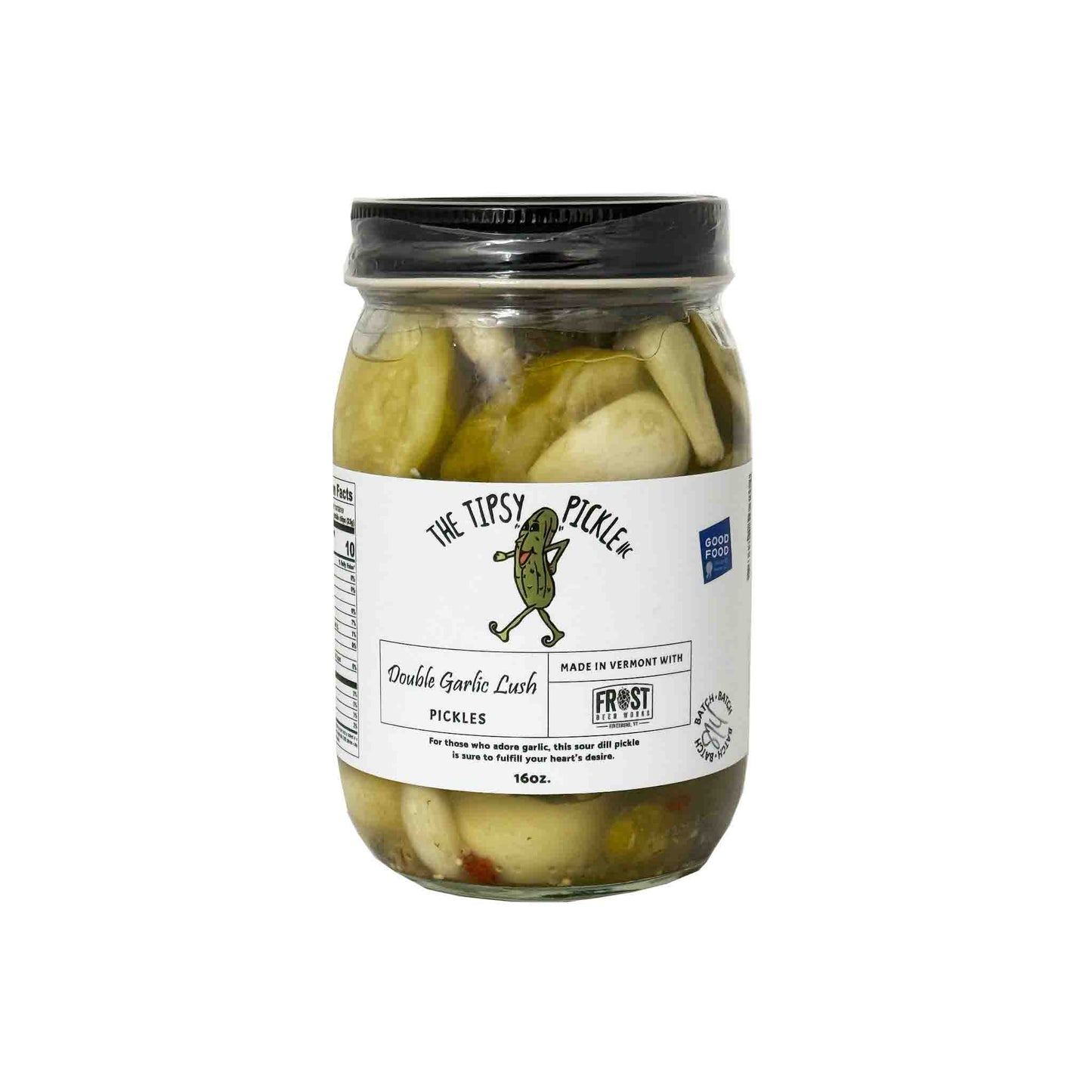 THE TIPSY PICKLE INC. DOUBLE GARLIC LUSH PICKLES 16oz