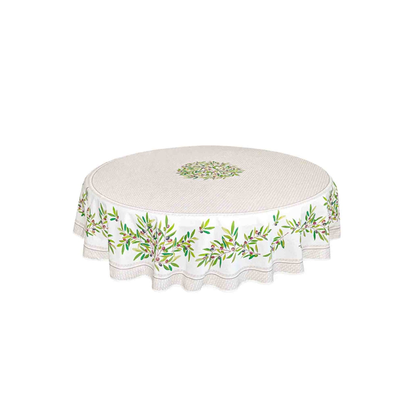 TISSUS TOSELLI NYONS COTTON TABLECLOTH - ECRU (70")