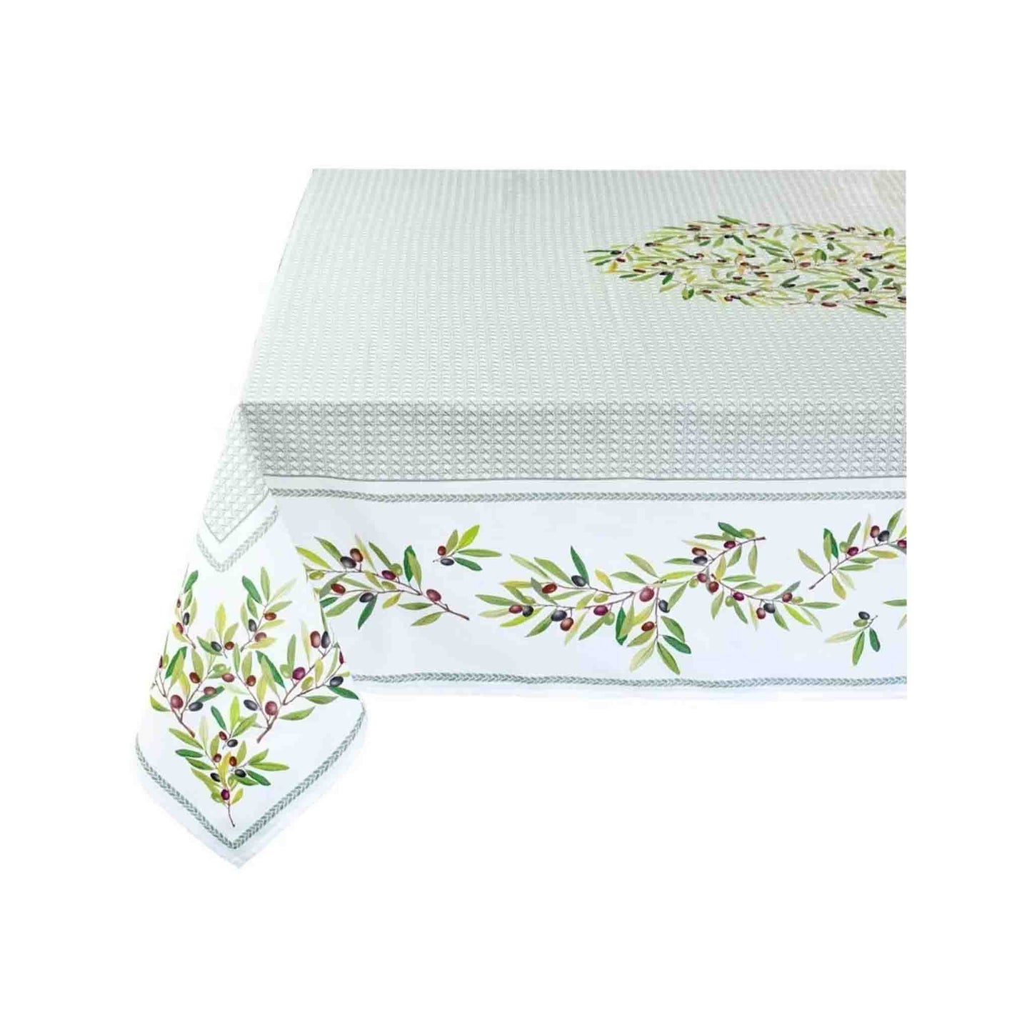 TISSUS TOSELLI NYONS ACRYLIC COATED COTTON TABLECLOTH - AMANDE (61" X 98")