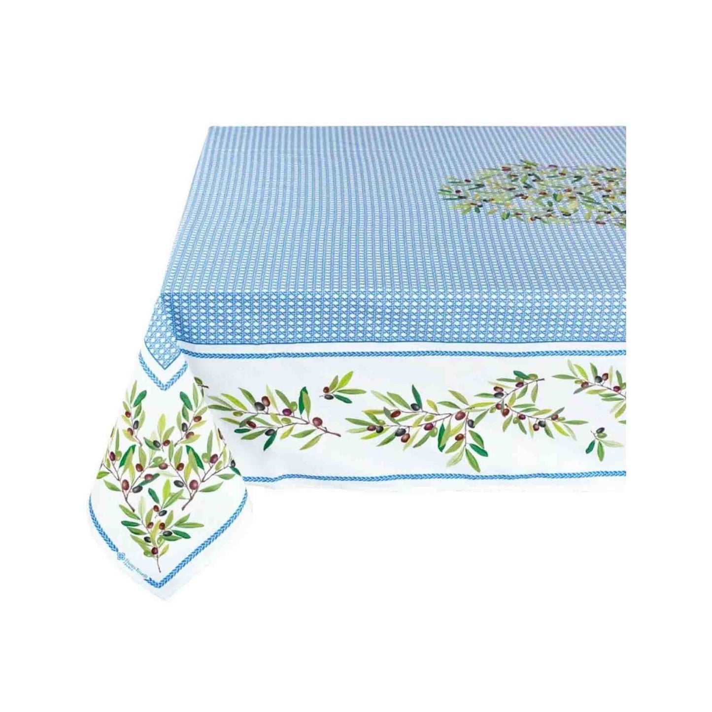 TISSUS TOSELLI NYONS COTTON TABLECLOTH - BLUE (61"X98')