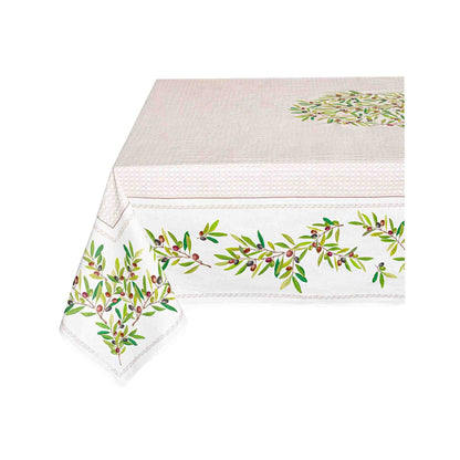 TISSUS TOSELLI NYONS COTTON TABLECLOTH - ECRU (61"X98")