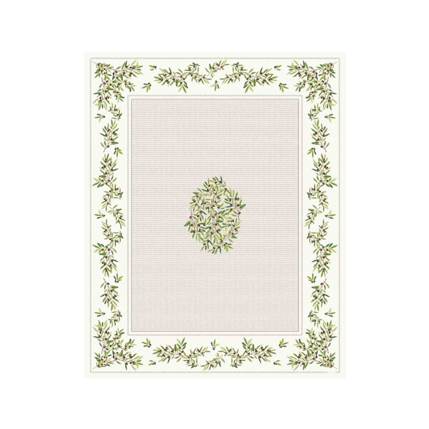 TISSUS TOSELLI NYONS COTTON TABLECLOTH - ECRU (61"X98")