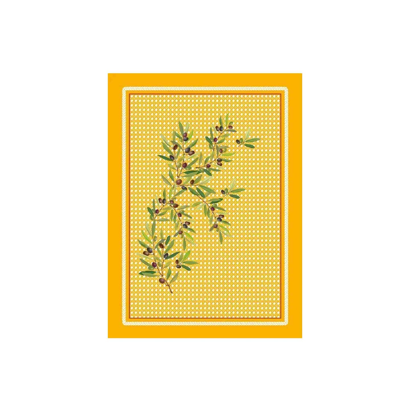 TISSUS TOSELLI NYONS TEA TOWEL - YELLOW