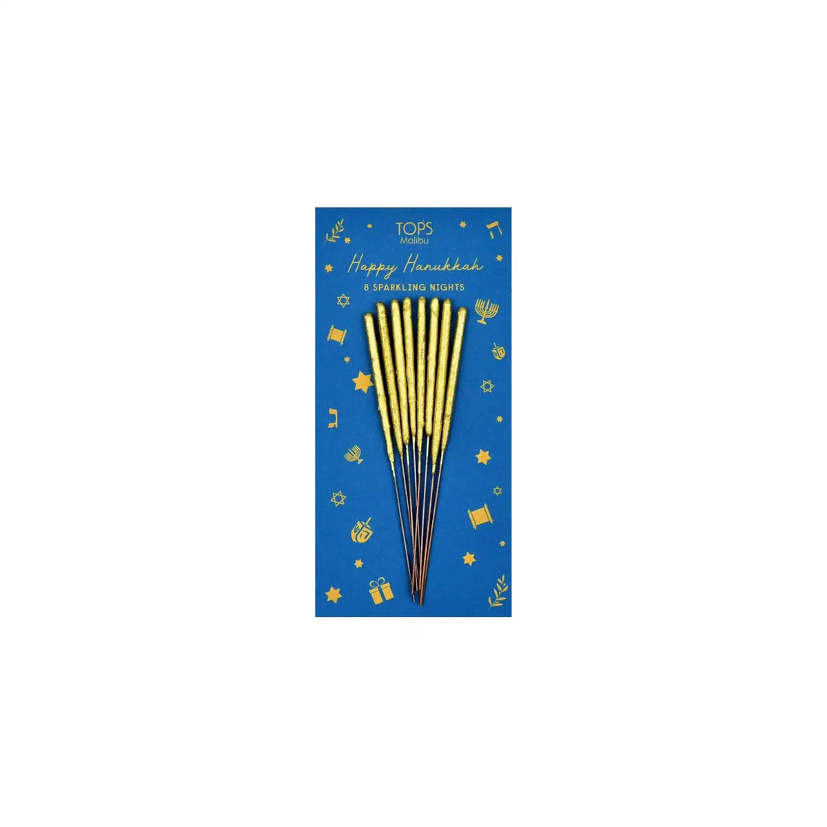 TOPS MALIBU GOLD SPARKLER CANDLE HANUKKAH MINI SET
