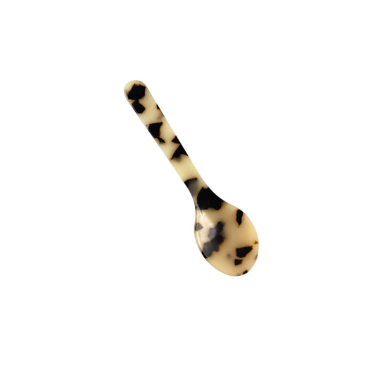 MARBLED DESSERT SPOON TORTOISE SHELL