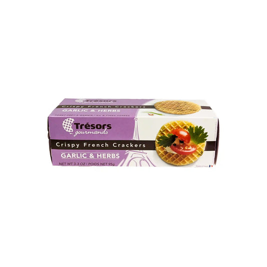 TRESORS GOURMANDS CRISPY GARLIC & HERBS CRACKERS 95g