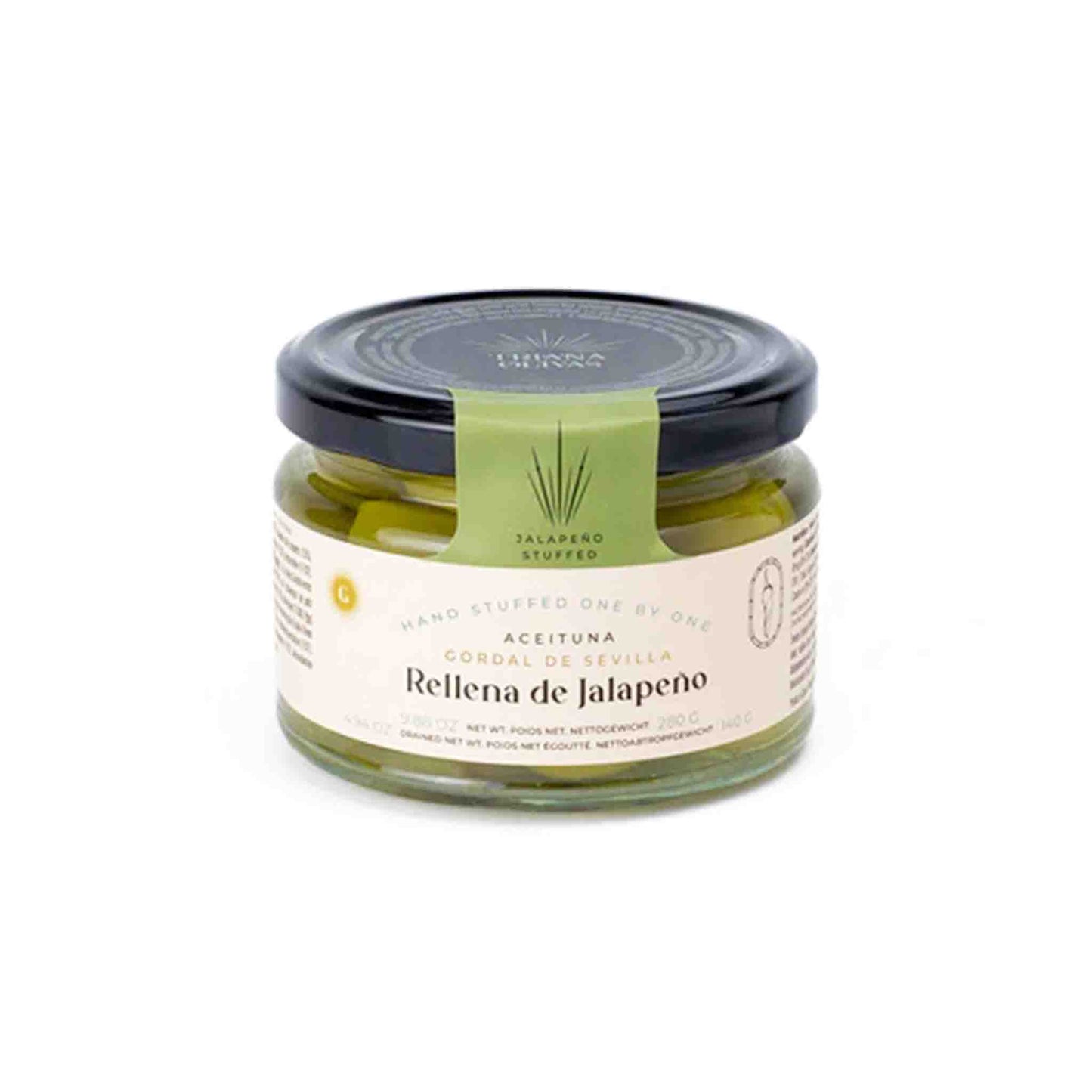 TRIANA OLIVAS JALAPENO STUFFED GREEN GORDAL OLIVES 280g