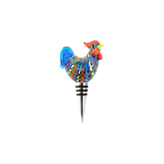 TWINE LIVING CO. COLORFUL ROOSTER BOTTLE STOPPER