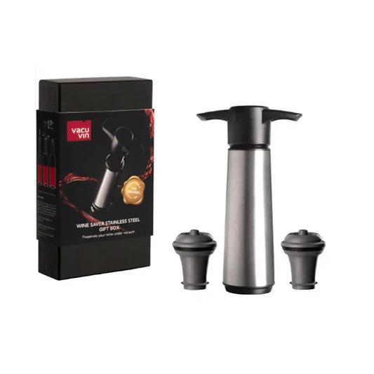 VACU VIN WINE SAVER STAINLESS STEEL GIFT BOX