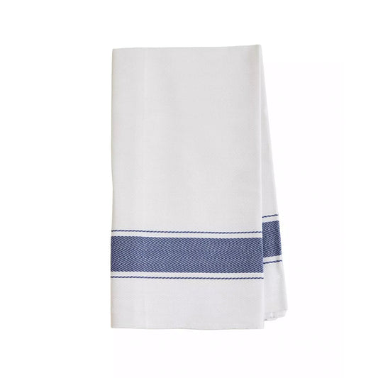 VERVE ITALIAN KITCHEN TOWEL HERRINGBONE BLUE