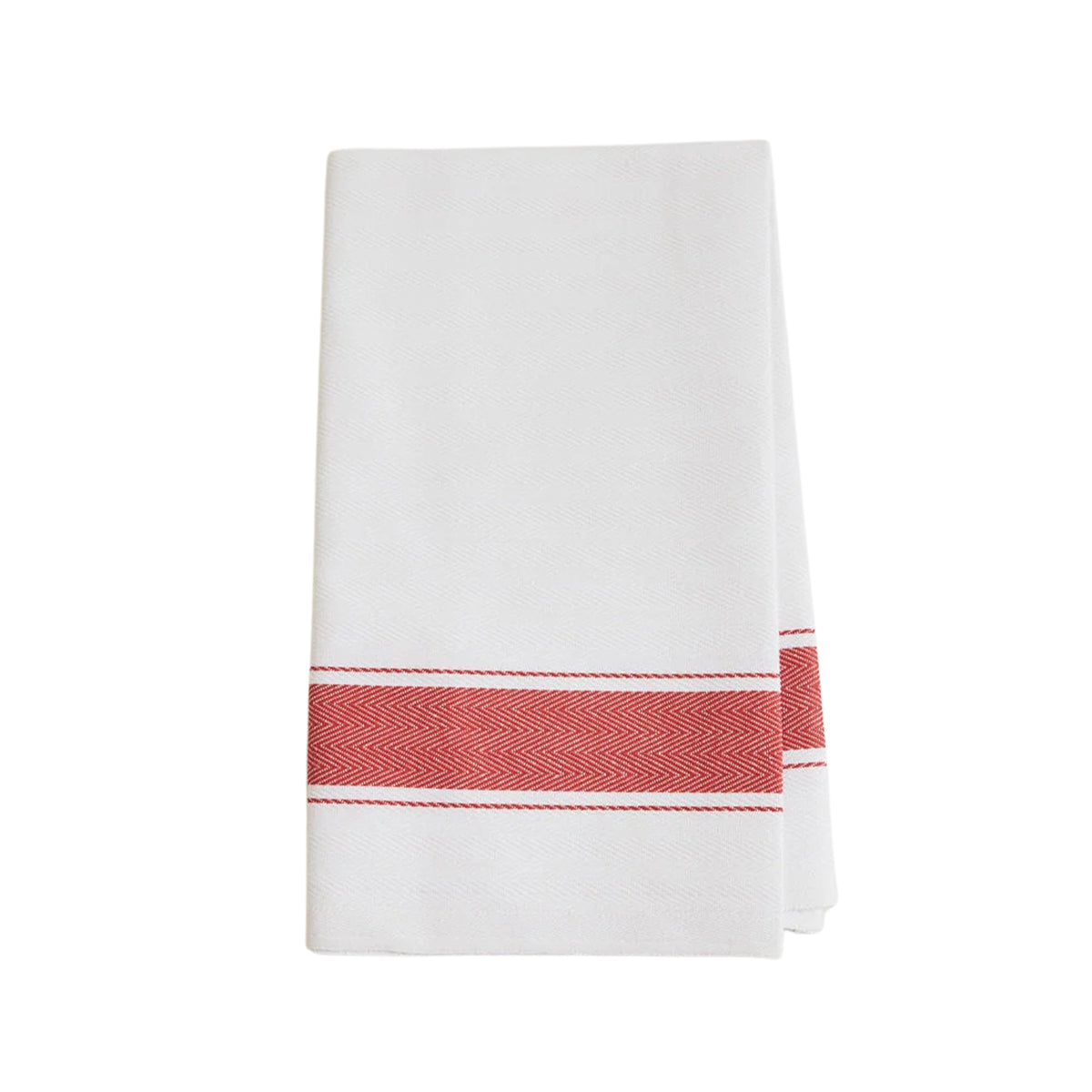 VERVE ITALIAN KITCHEN TOWEL HERRINGBONE RED