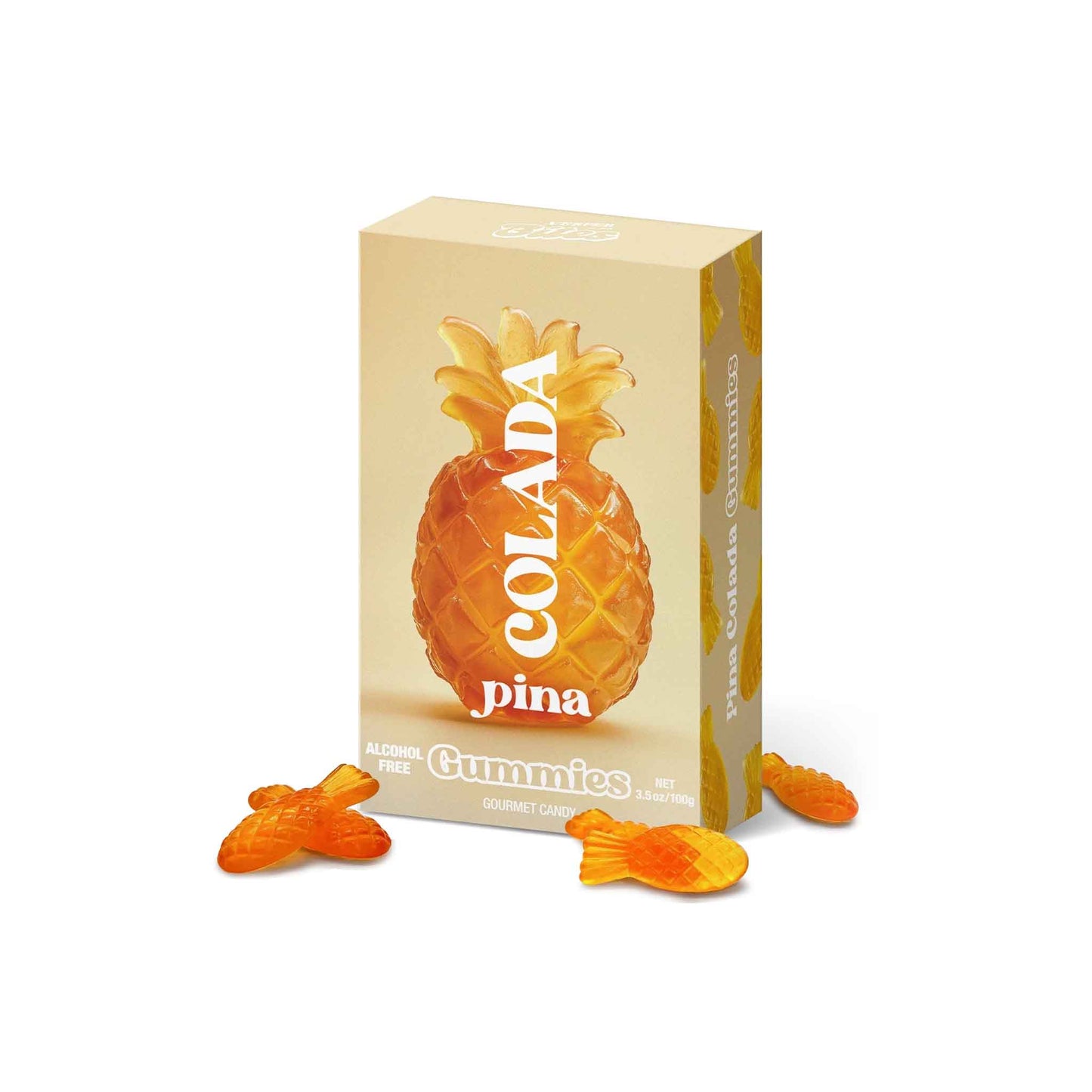VESPER BITES PINA COLADA ALCOHOL FREE GUMMIES 100g