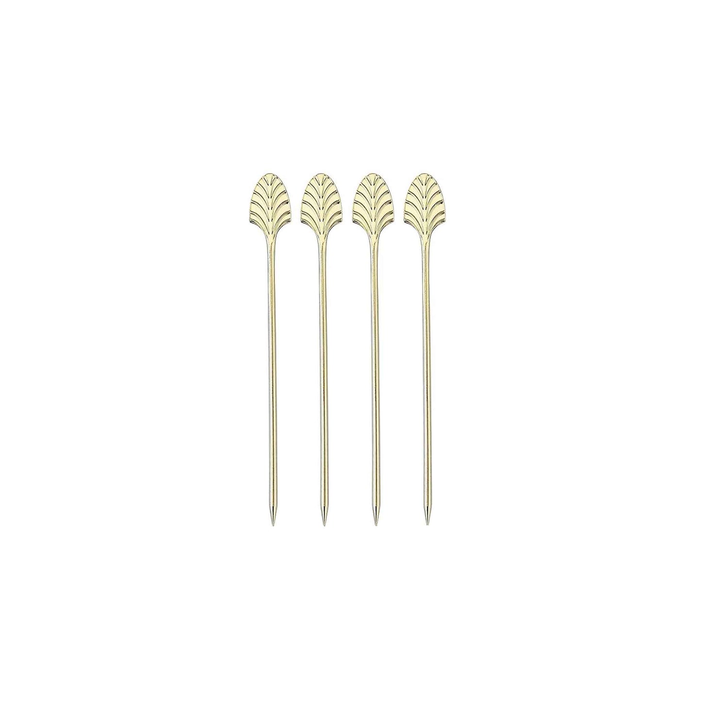 VISKI GOLD PLATED ART DECO COCKTAIL PICKS