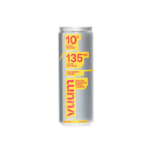 VUUM RASPBERRY LEMON PROTEIN SPARKLING WATER + ENERGY 12oz