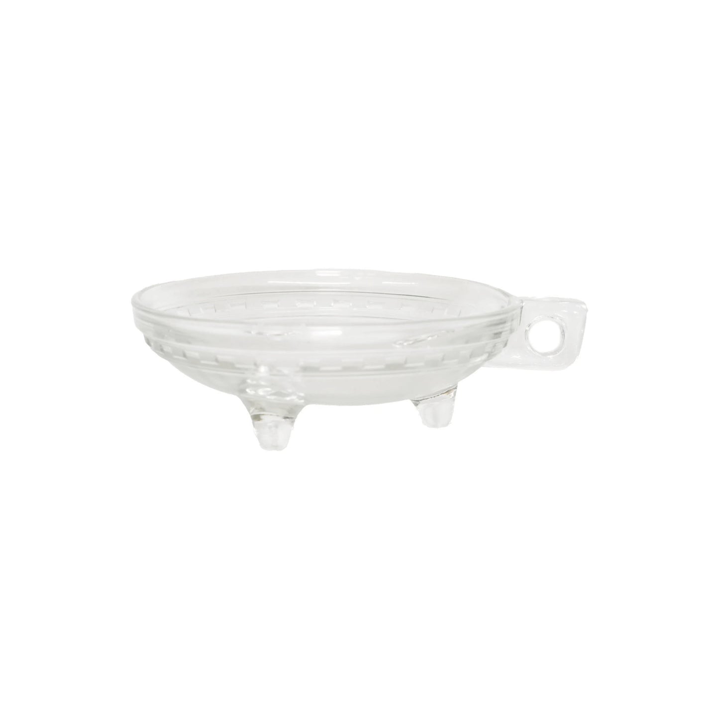 VINTAGE GLASS OLIVE DISH WITH HANDLE