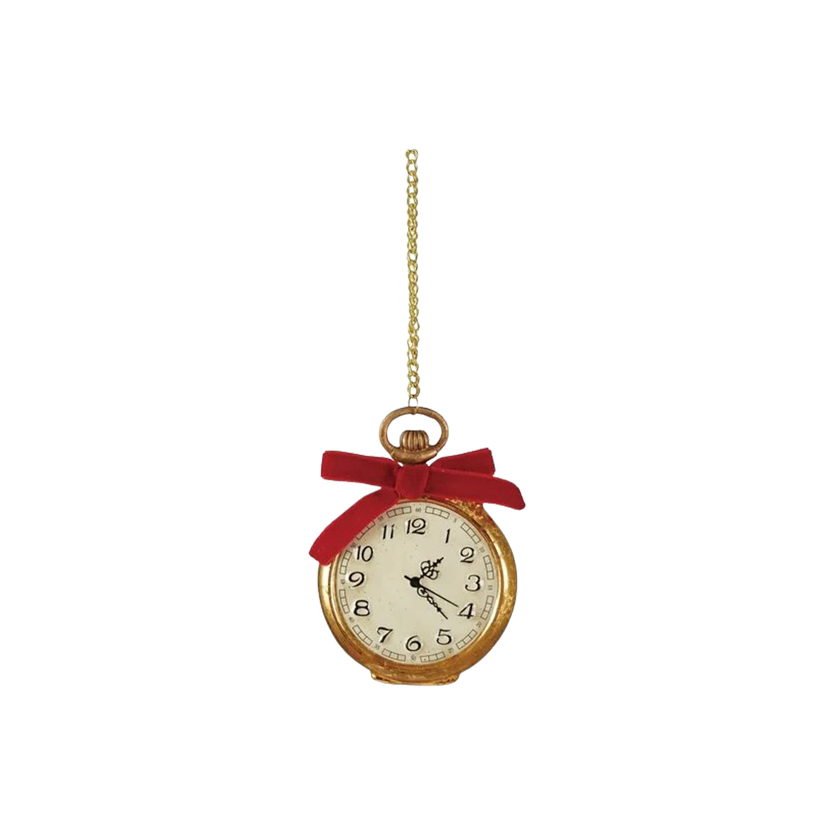 GLASS POCKET WATCH ORNAMENT
