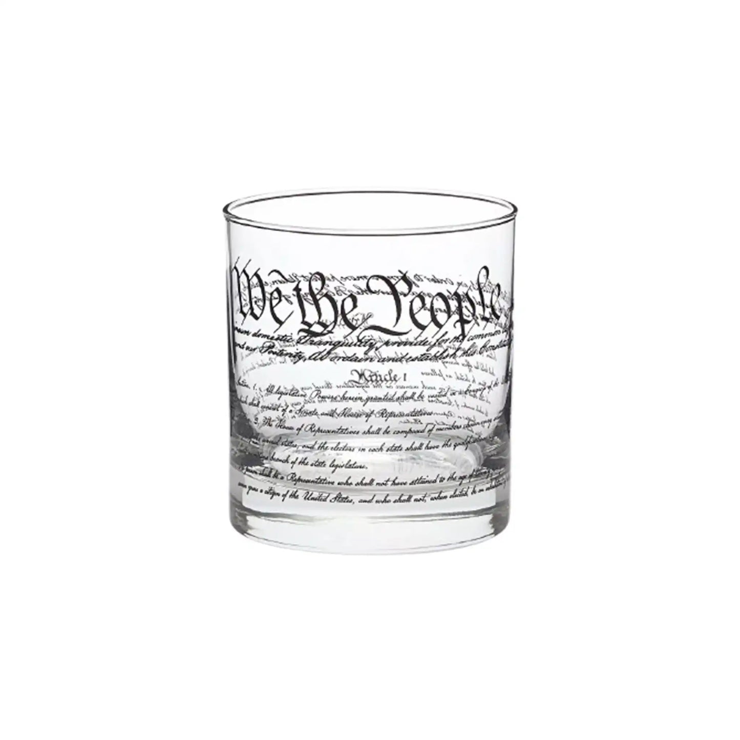 WELL TOLD CONSTITUTION ETCHED WHISKEY GLASS SINGLE