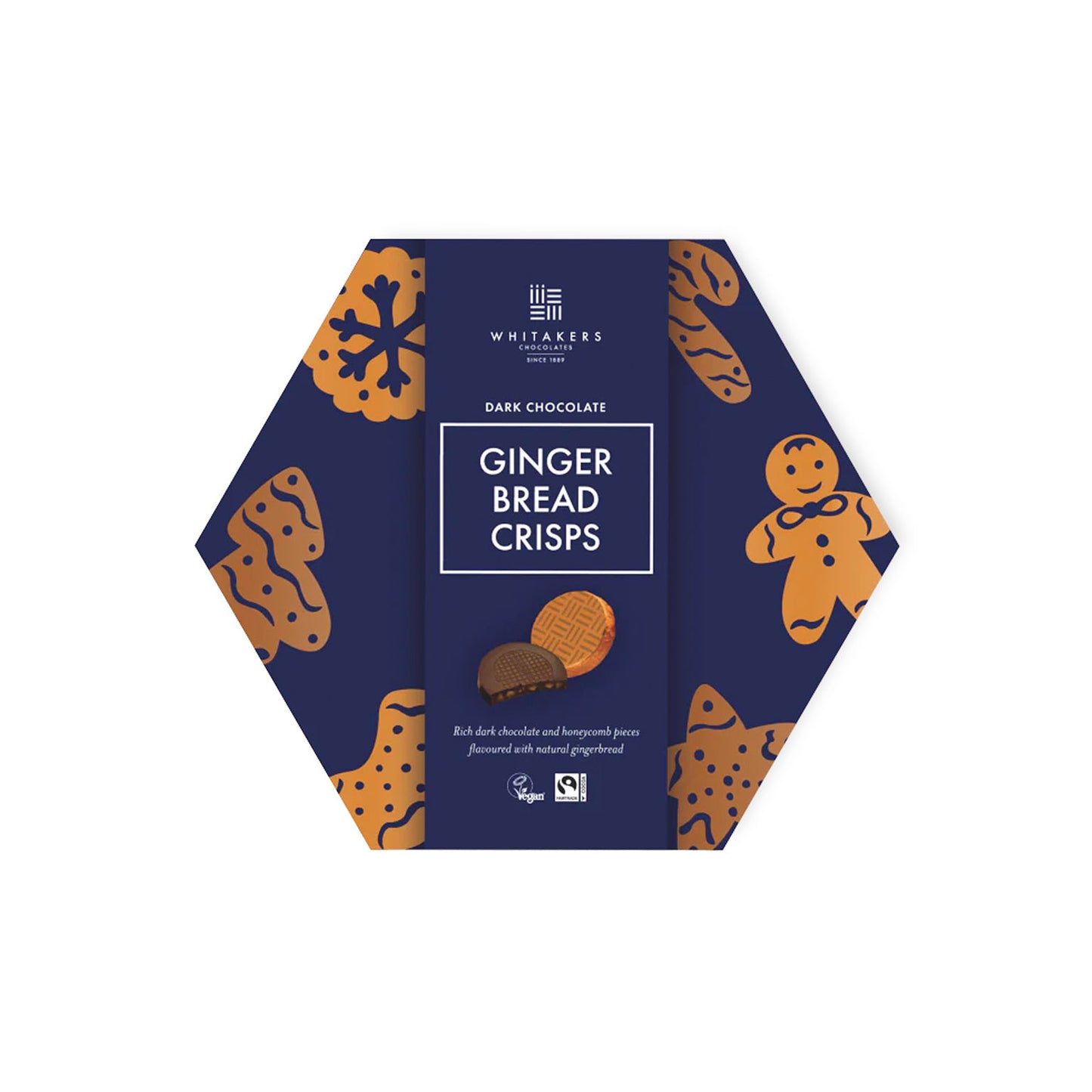 WHITAKERS DARK CHOCOLATE GINGERBREAD HONEYCOMB CRISPS 5.8oz