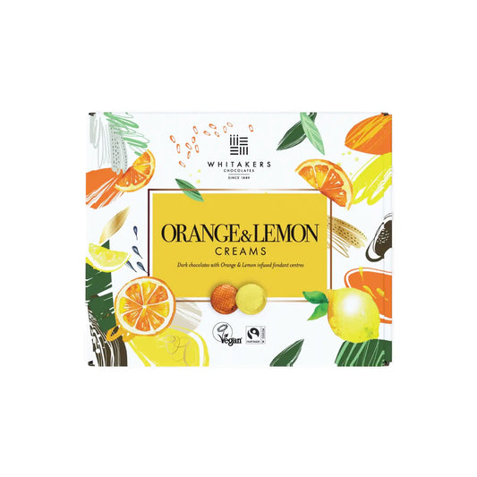 WHITAKERS DARK CHOCOLATE COVERED ORANGE & LEMON CREAMS 7oz