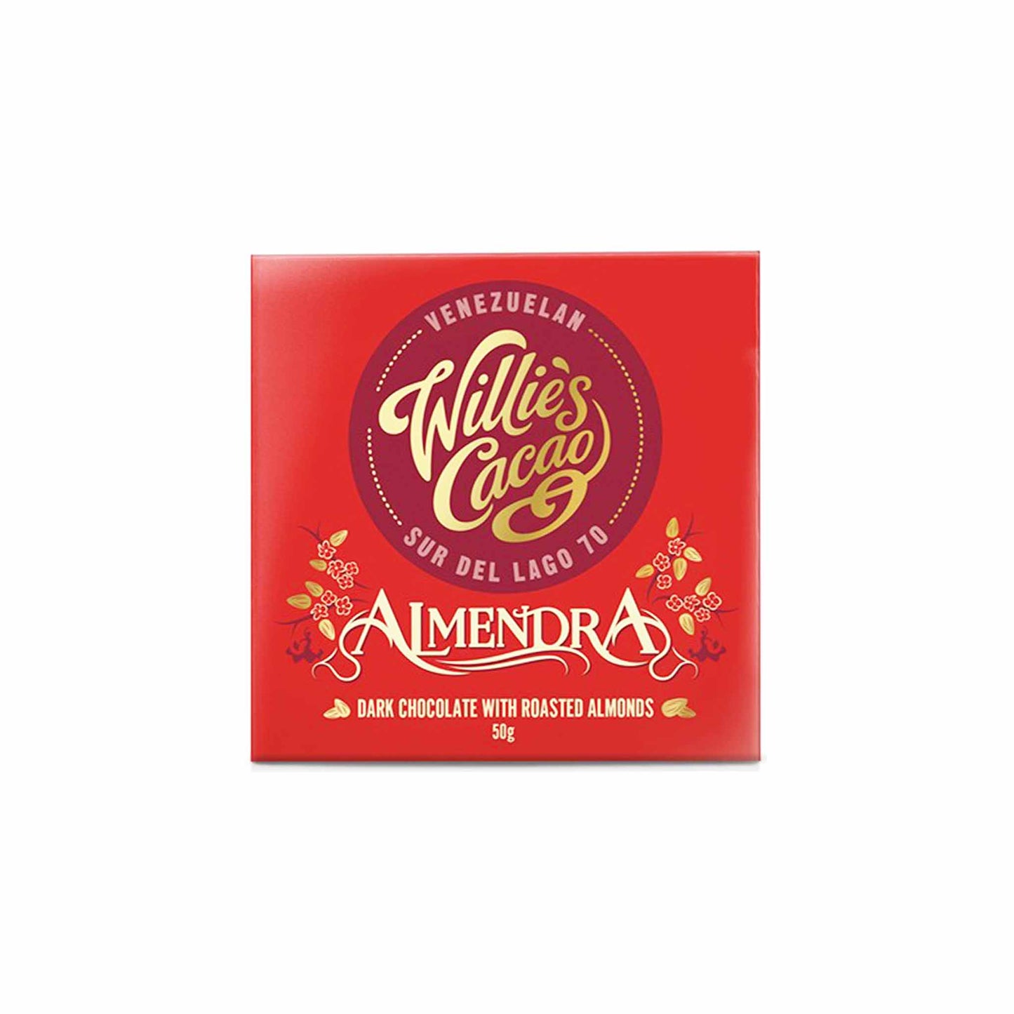 WILLIE'S CACAO ALMENDRA DARK CHOCOLATE WITH ALMONDS 50g