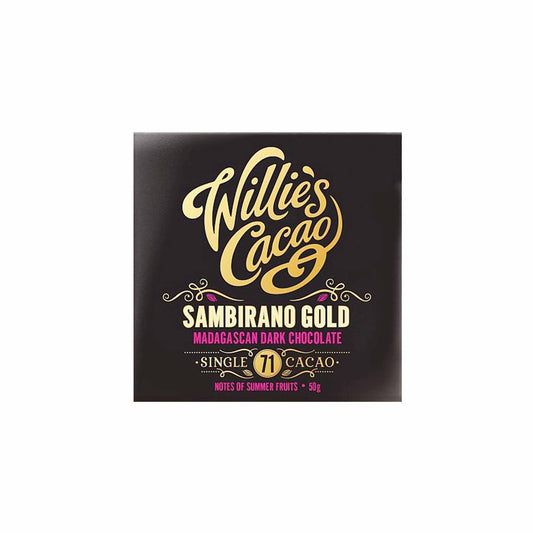 WILLIE'S CACAO SAMBIRANO GOLD 71% MADAGASCAN DARK CHOCOLATE 50g
