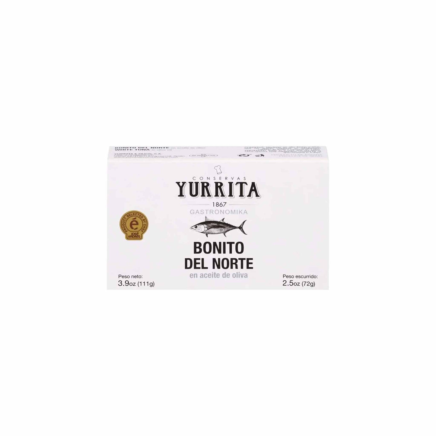 YURRITA WHITE TUNA IN OLIVE OIL 3.9oz