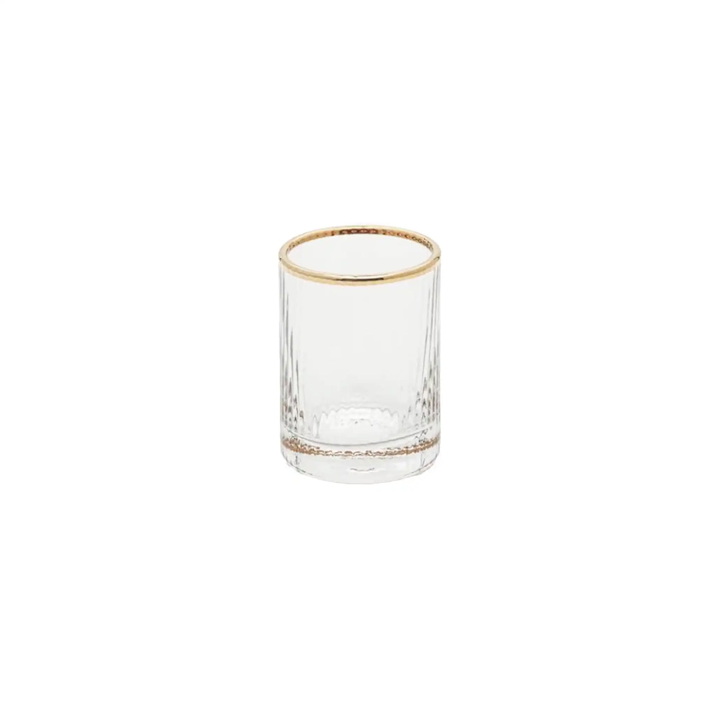ZODAX OPTIC SHOT GLASS WITH GOLD RIM