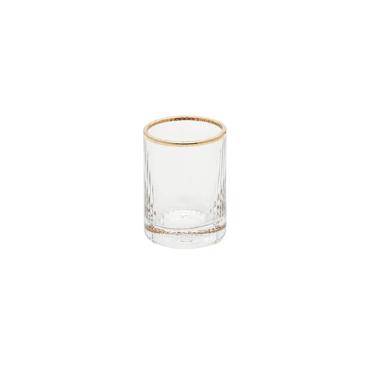 ZODAX OPTIC SHOT GLASS WITH GOLD RIM