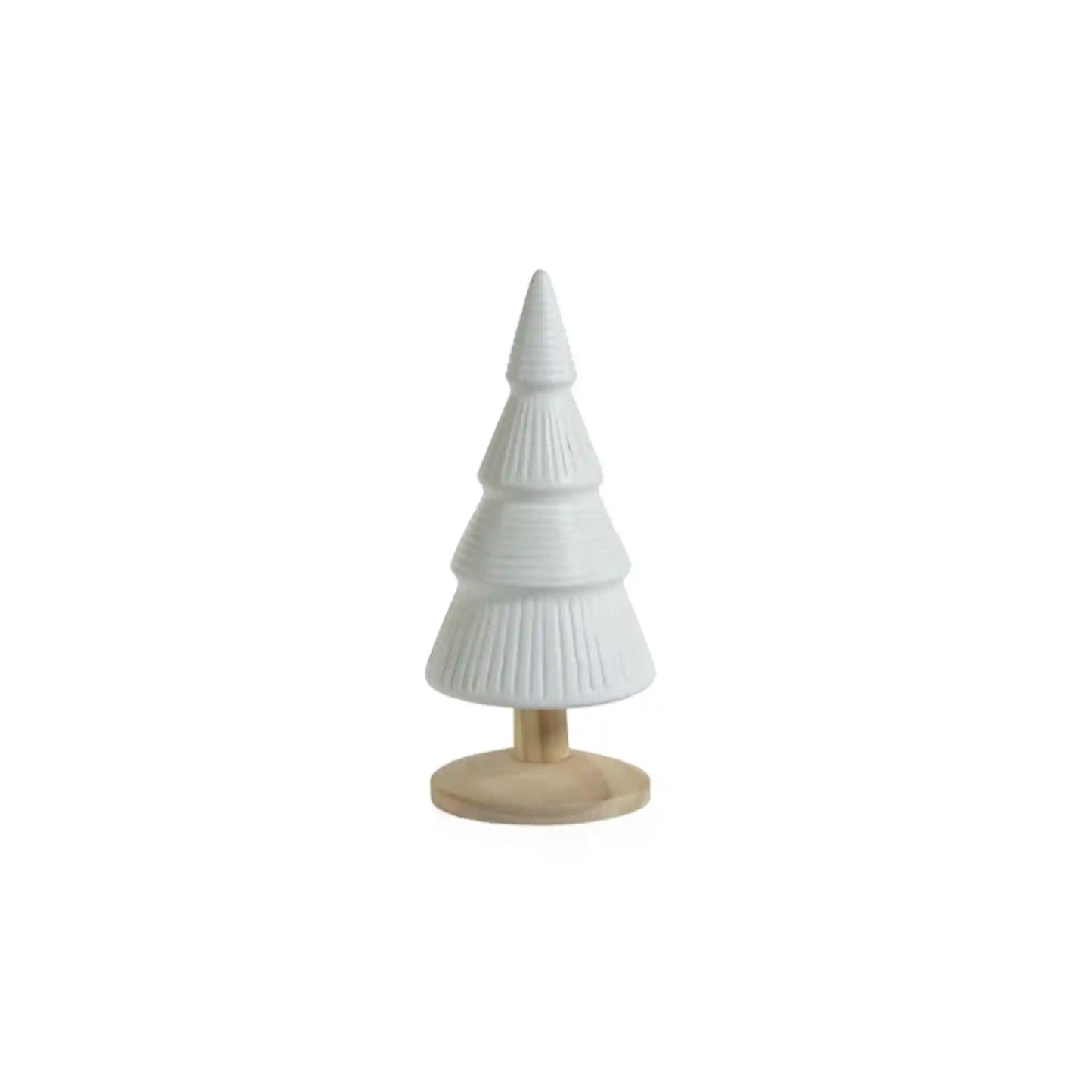 ZODAX SMALL ALPINE CERAMIC TREE ON WOOD BASE