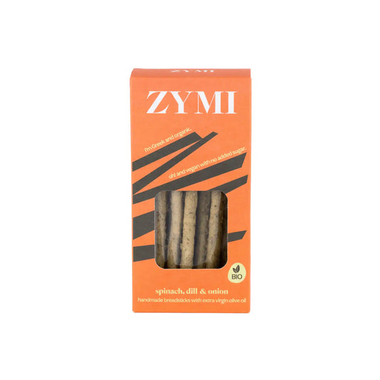 ZYMI ORGANIC SPINACH, DILL & ONION BREADSTICKS 140G