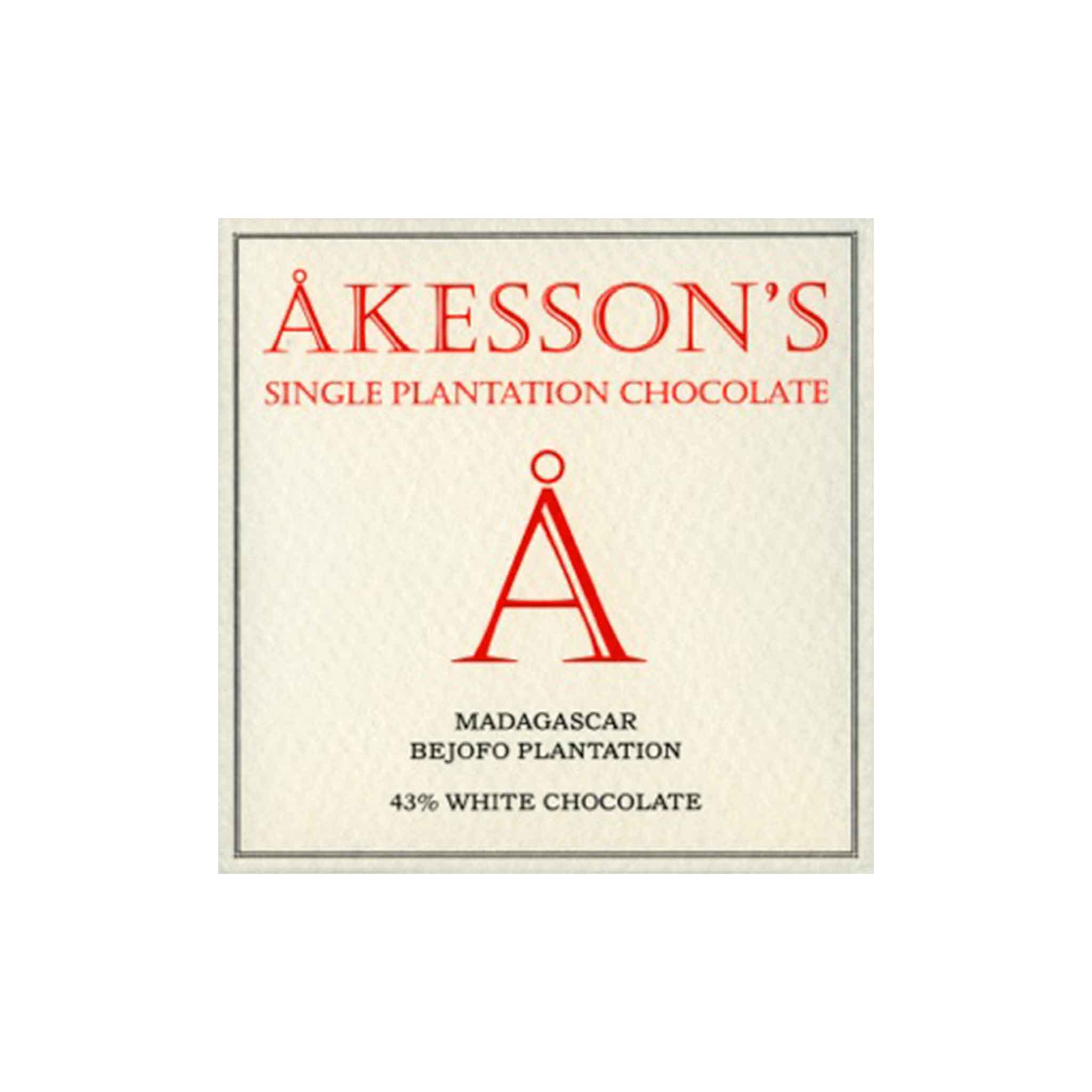 AKESSON'S MADAGASCAR WHITE CHOCOLATE 43% 60g