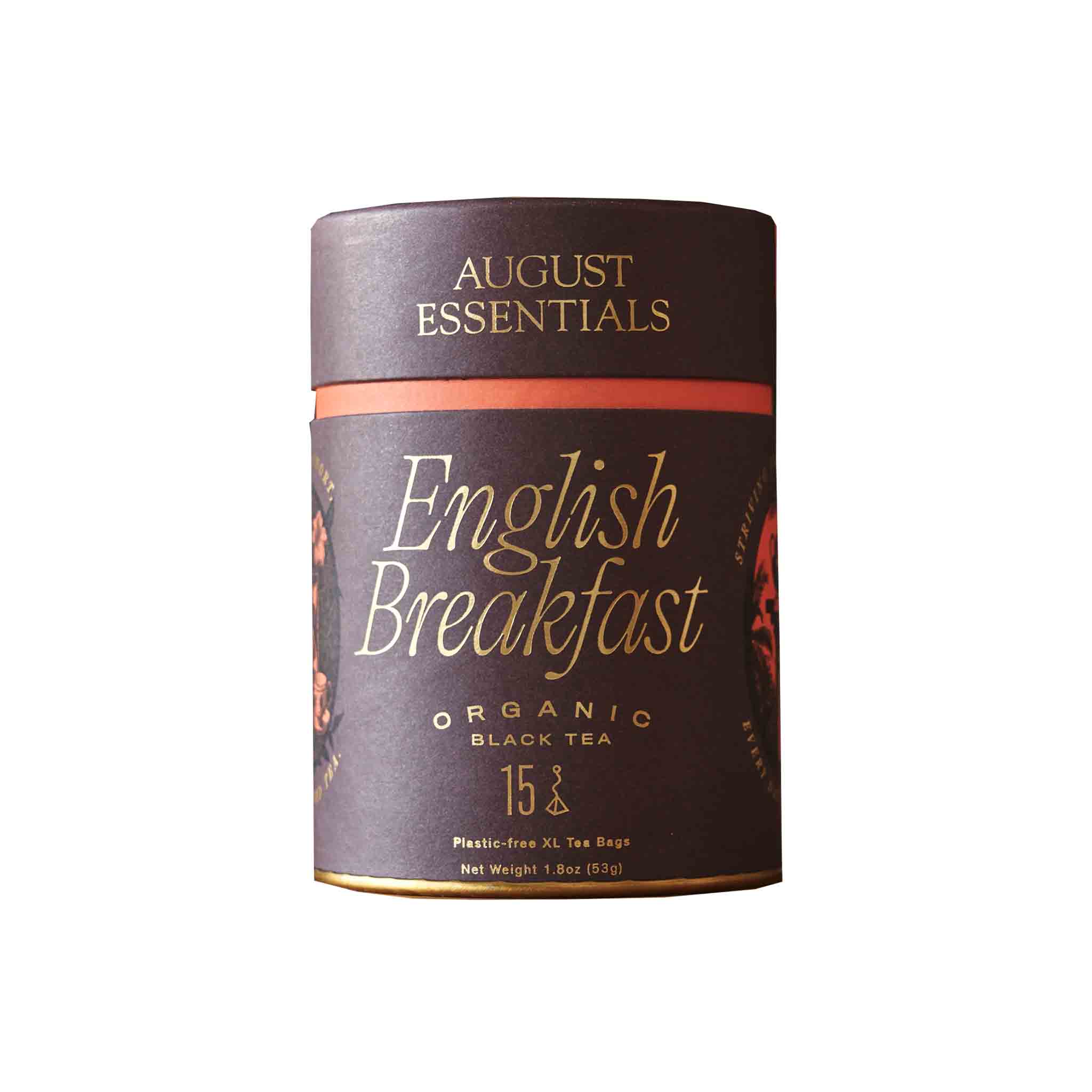 AUGUST ESSENTIALS ENGLISH BREAKFAST ORGanic BLACK TEA 1.8oz