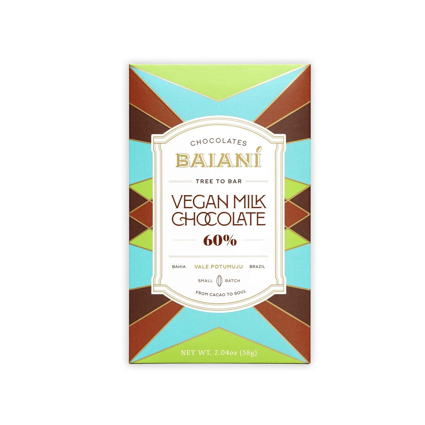 BAIANI VEGAN 60% MILK CHOCOLATE 58g