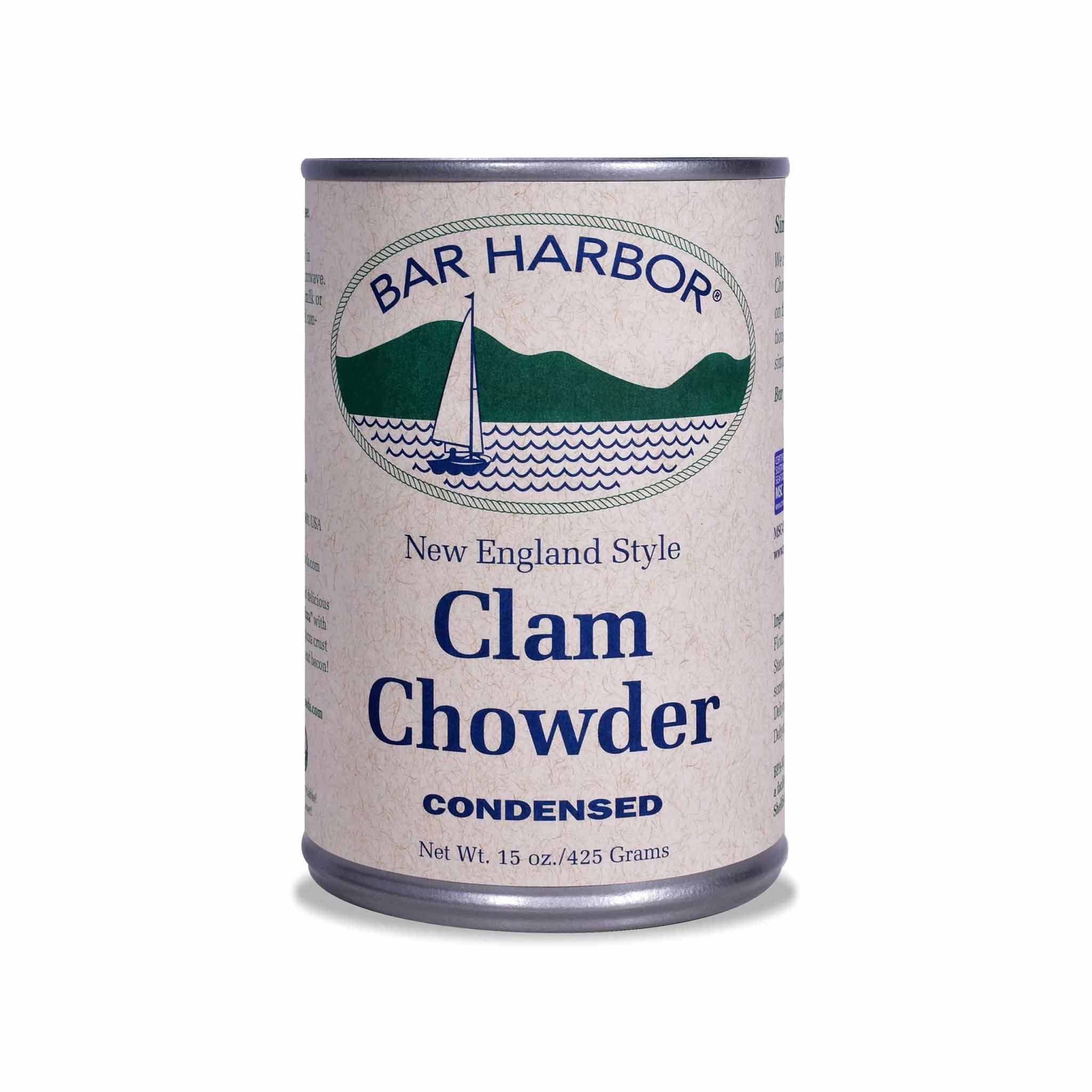 Bar Harbor Clam Chowder New England Style in a Can