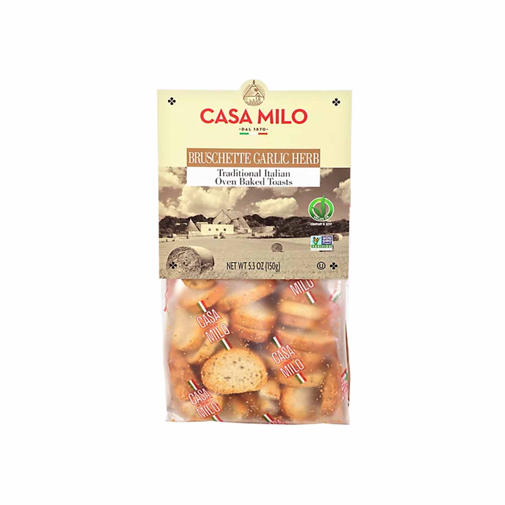 CASA MILO BRUSCHETTE GARLIC & HERB CRACKERS 5.3oz – monsieur