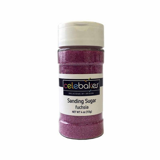 CELEBAKES FUSCHIA SANDING SUGAR 4oz