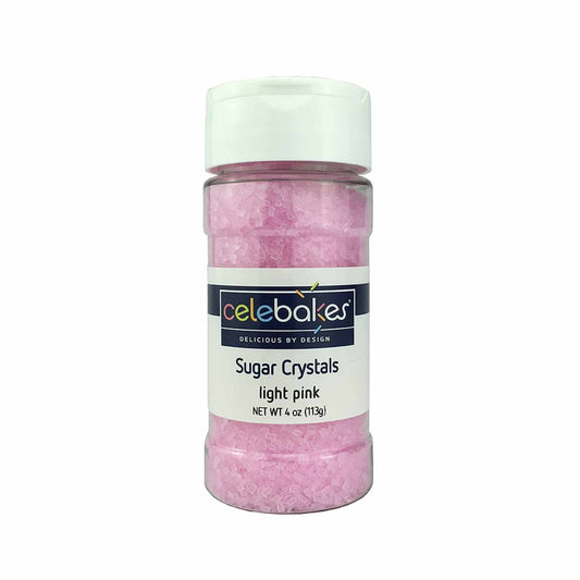 CELEBAKES LIGHT PINK SUGAR CRYSTALS 4oz