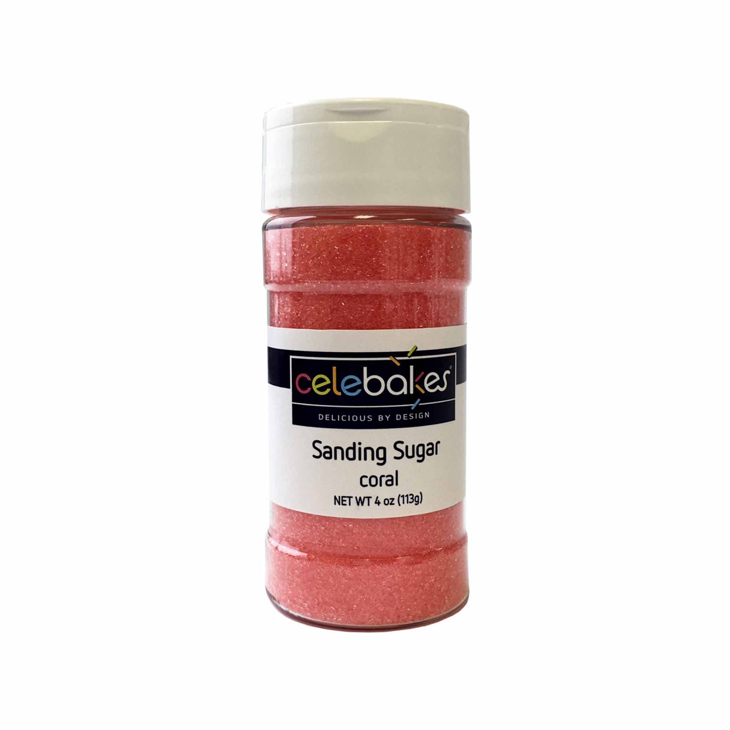 CELEBAKES SANDING SUGAR CORAL 4oz