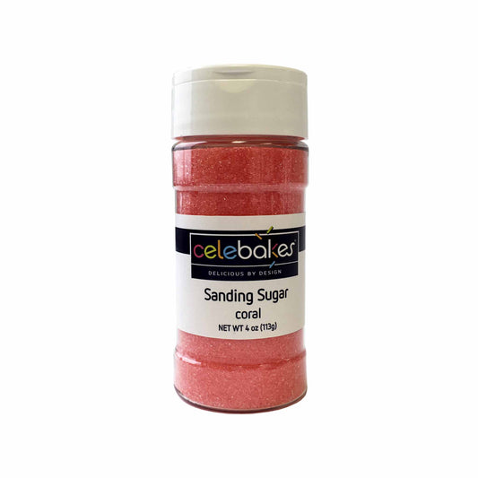 CELEBAKES SANDING SUGAR CORAL 4oz