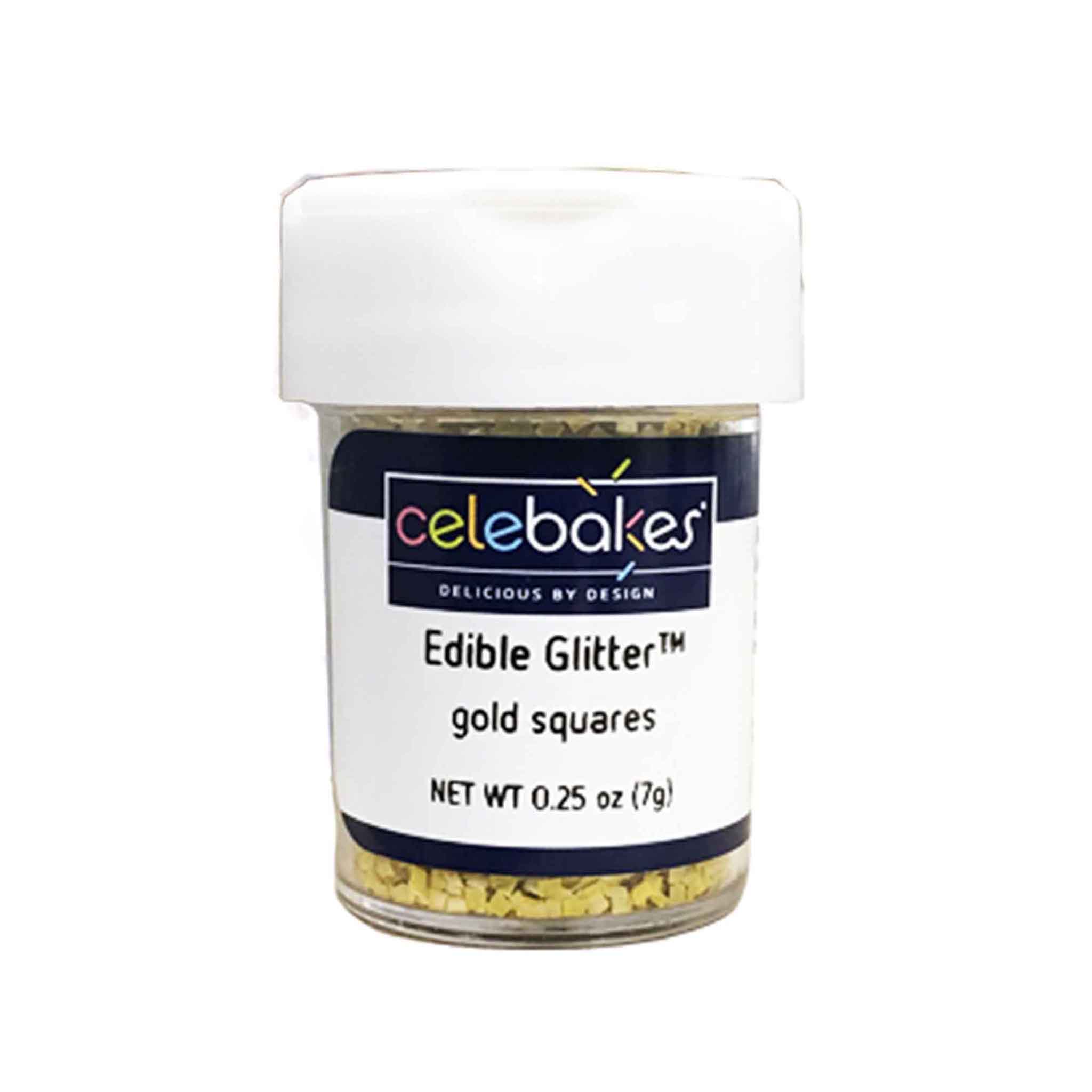 Celebakes Edible Glitter Squares Gold