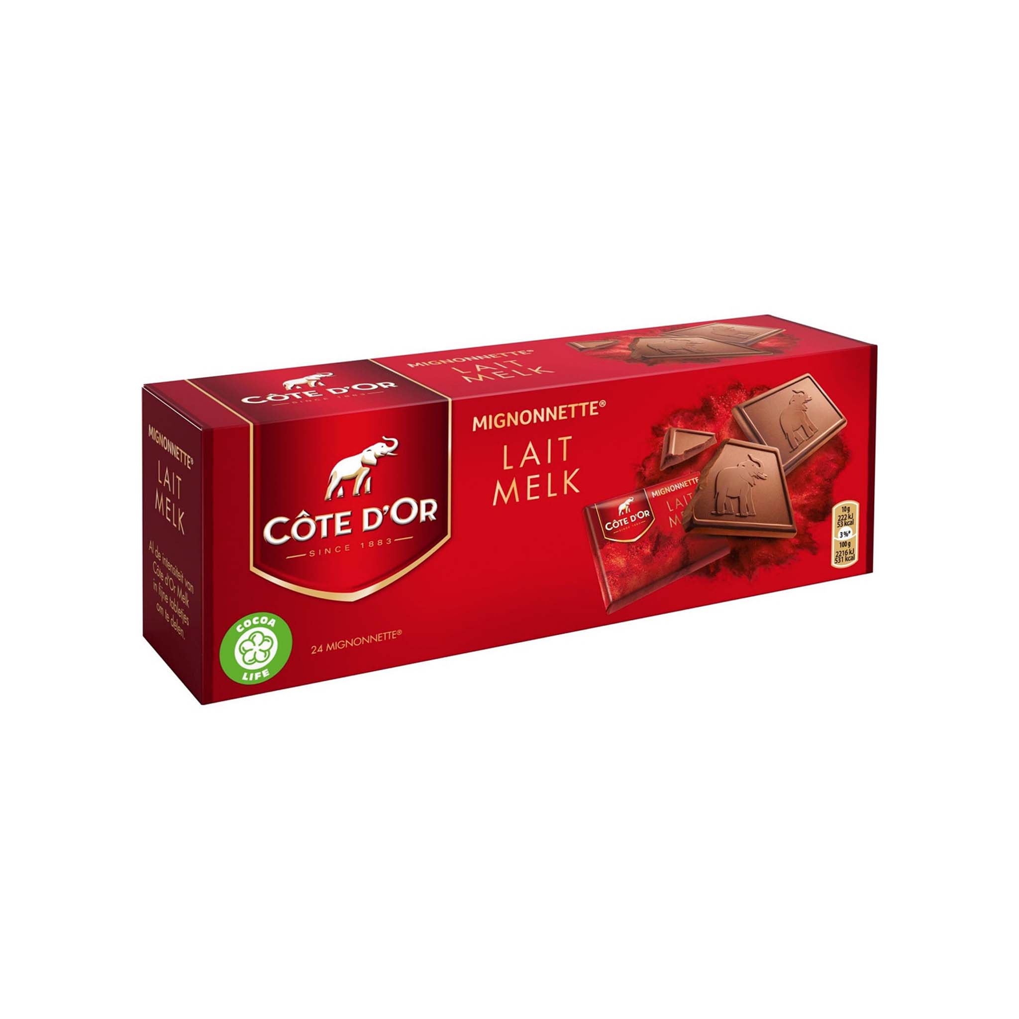 COTE D'OR MIGNONNETTE MILK CHOCOLATE BOX 24pc 240g