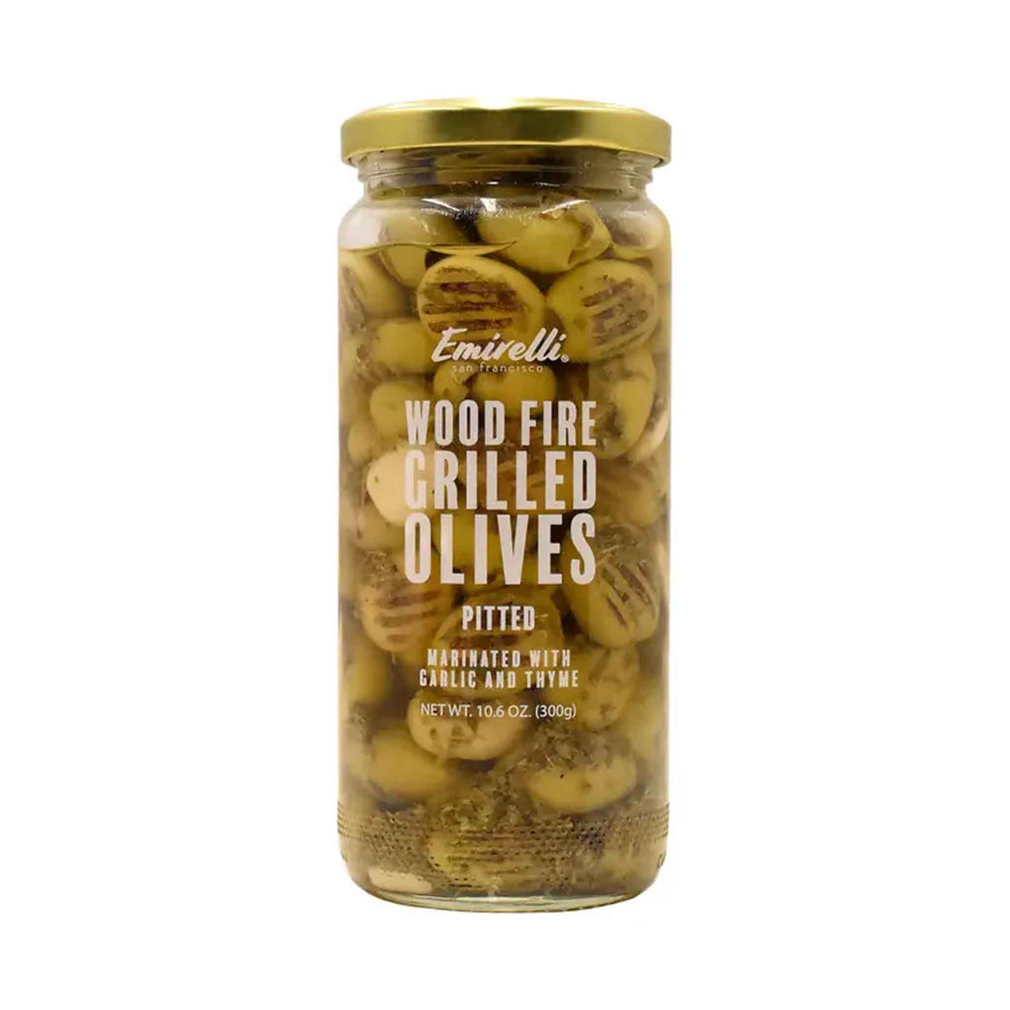 EMIRELLI WOOD FIRE GRILLED PITTED OLIVES 480g