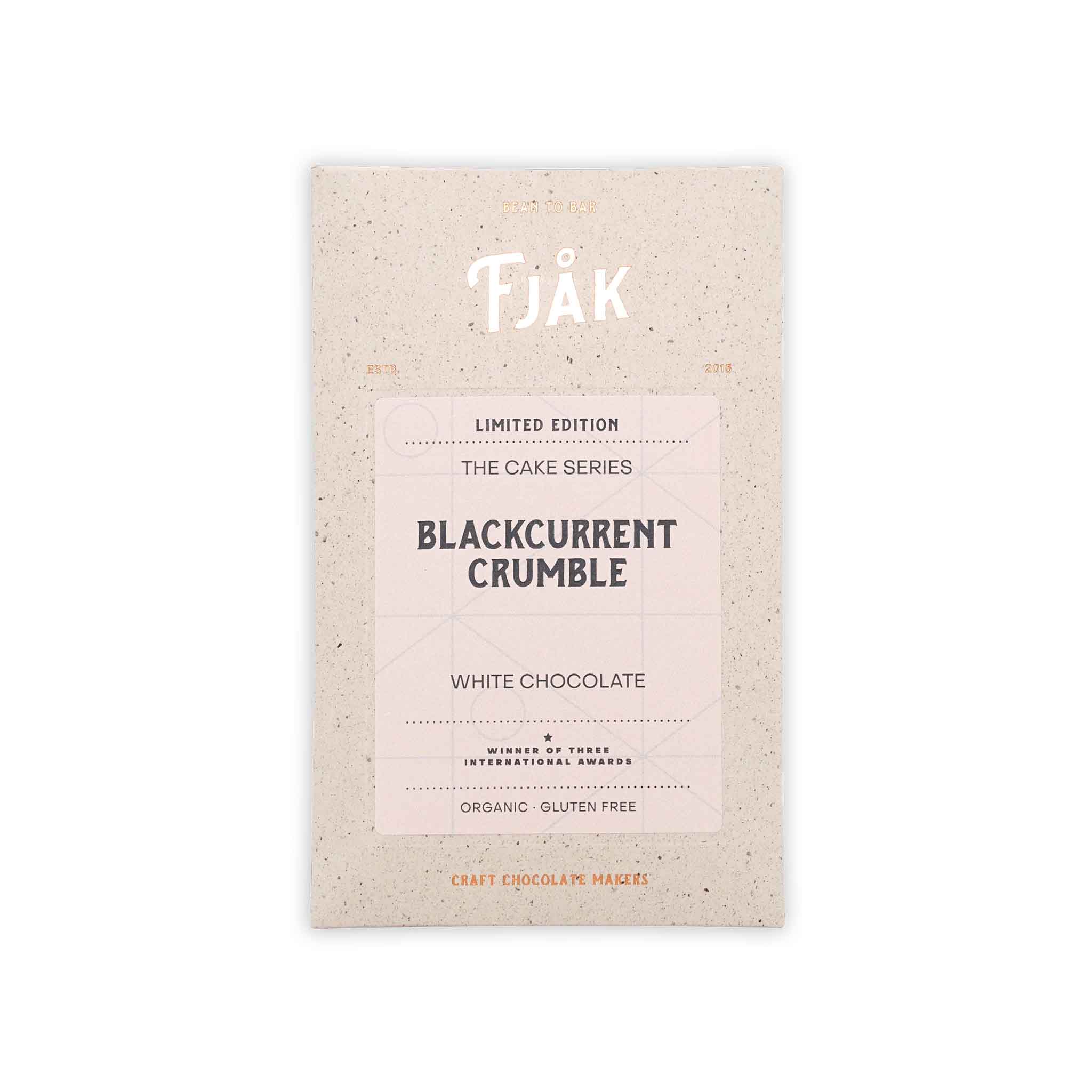 FJAK BLACKCURRANT CRUMBLE WHITE CHOCOLATE 60g