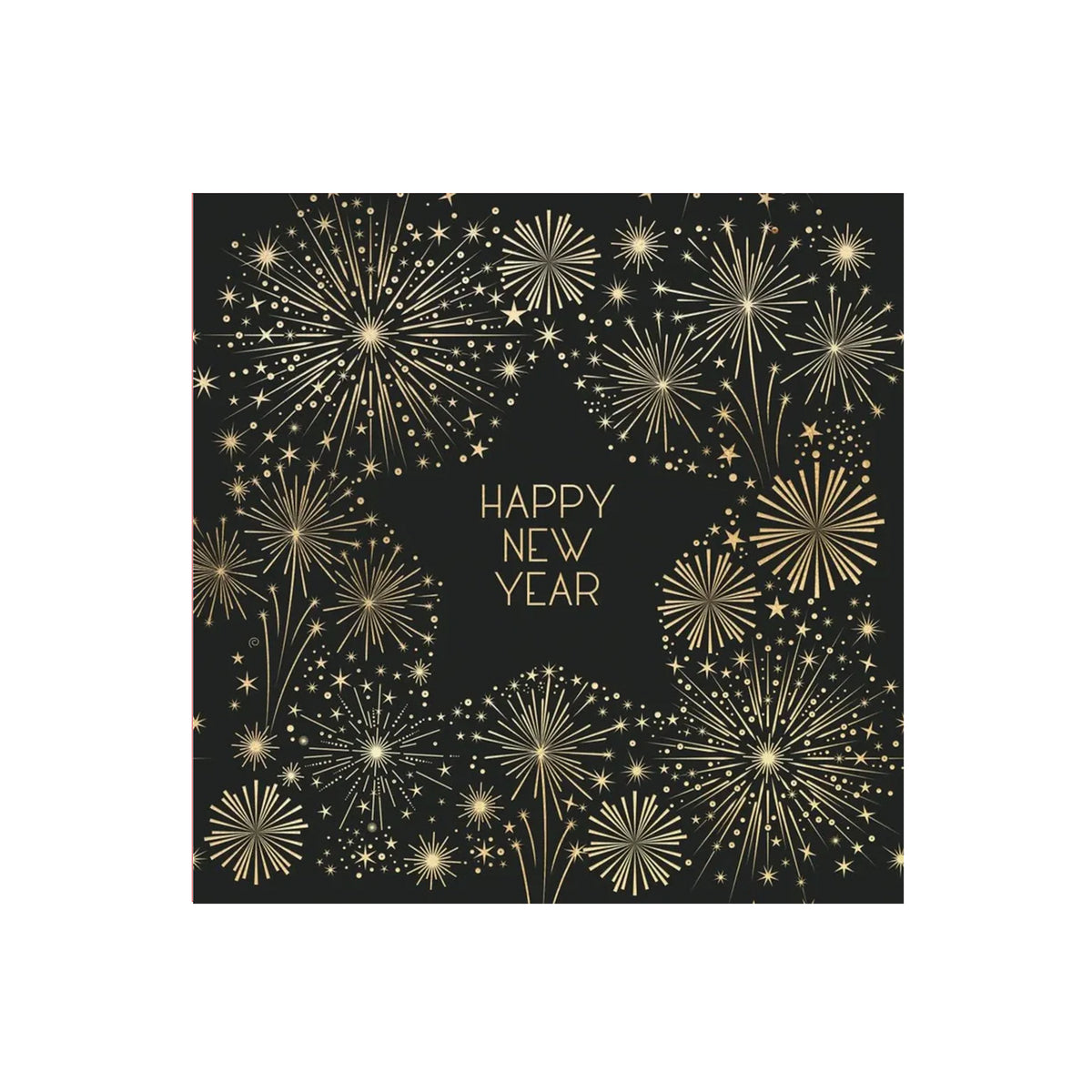 BEVERAGE NAPKIN GOLDEN NEW YEAR