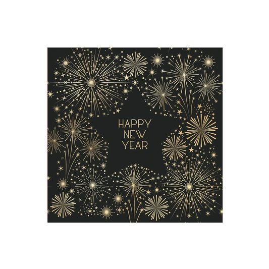 BEVERAGE NAPKIN GOLDEN NEW YEAR