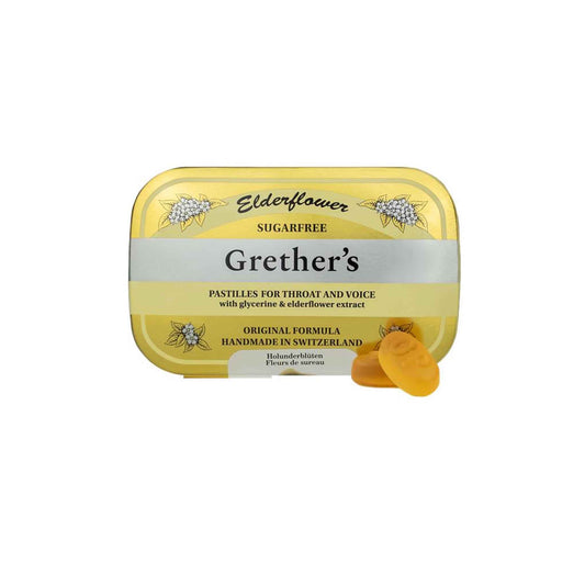 GRETHER'S SUGAR FREE ELDERFLOWER PASTILLES 60g