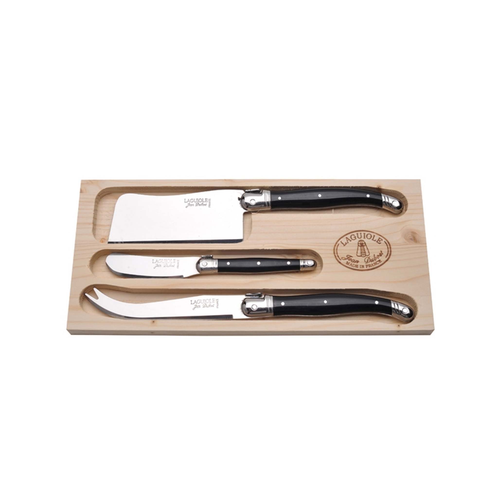 ルージュ&エルメジスティブルボックスセット JEAN DUBOST LAGUIOLE 3 PIECE CHEESE SET IN BLACK – monsieur marcel