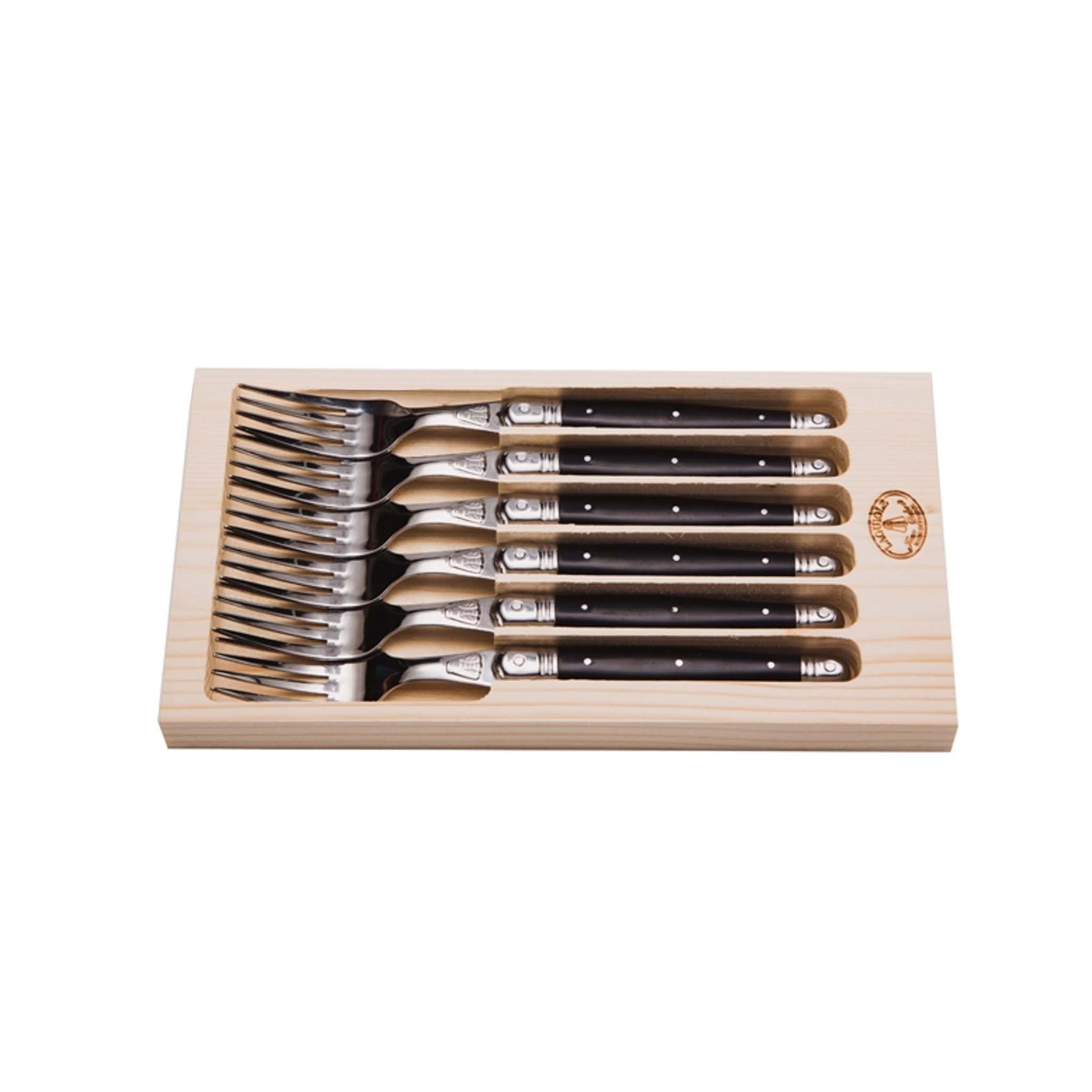 JEAN DUBOST LAGUIOLE 6 BLACK FORKS – monsieur marcel gourmet market